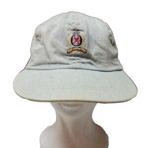 VTG 80s or 90s Tommy Hilfiger USA Elastic Back Denim Trucker Hat Light Blue Logo